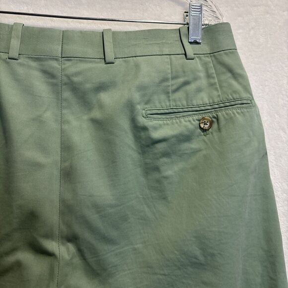 Peter Millar Pure Cotton Flat Front Golf Casual Chino Shorts Men’s Size 36 Green - Picture 8 of 12